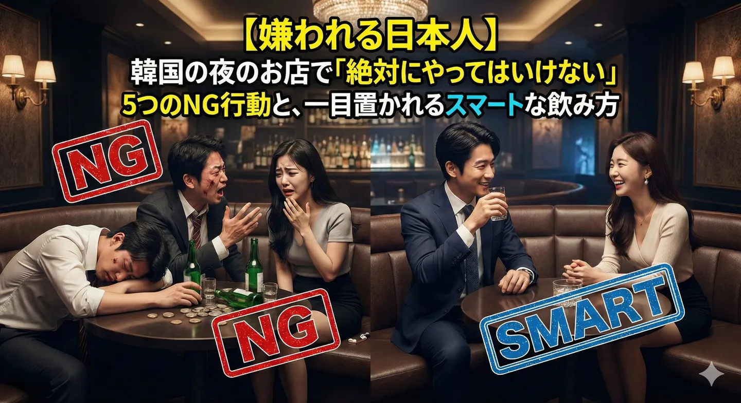 【嫌われる日本人】韓国の夜のお店で「絶対にやってはいけない」5つのNG行動と、一目置かれるスマートな飲み方