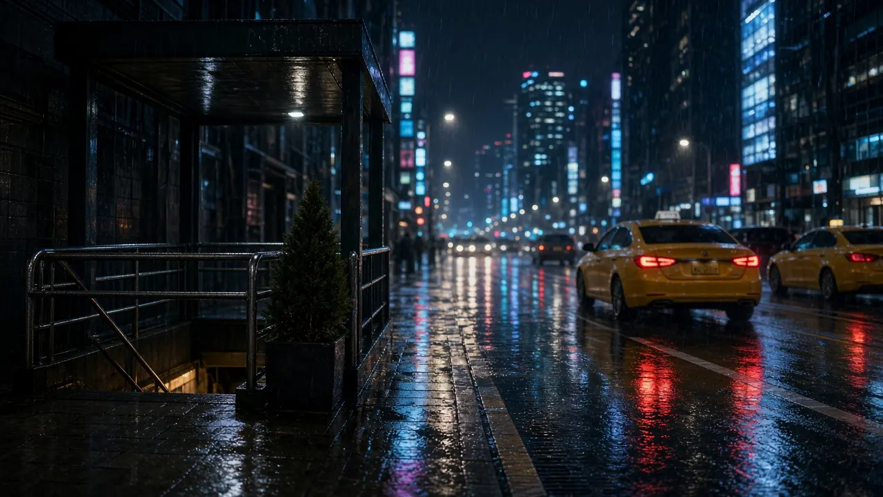 ソウルのタクシーアプリの使い方|k.ride・Uber Taxiの準備と乗車手順に関連する韓国の夜の風景
